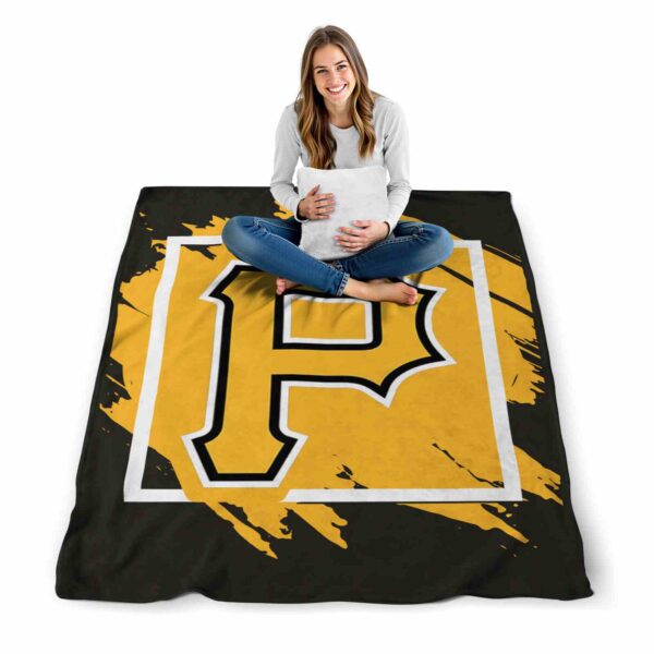 pittsburgh pirates splatter effect black blanket high quality