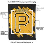 pittsburgh pirates splatter effect black blanket new arrival