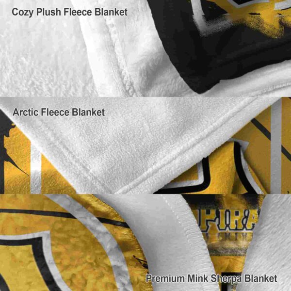 pittsburgh pirates splatter effect black blanket premium grade