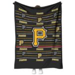 pittsburgh pirates striped pattern black blanket best selling