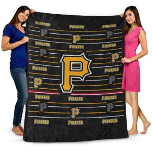 pittsburgh pirates striped pattern black blanket fashion forward