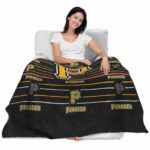 pittsburgh pirates striped pattern black blanket best selling