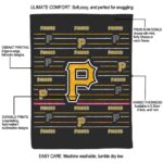 pittsburgh pirates striped pattern black blanket best selling