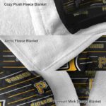 pittsburgh pirates striped pattern black blanket best selling