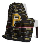 pittsburgh pirates striped pattern black blanket best selling