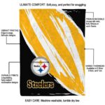 pittsburgh steelers brushstrokes gold white blanket new arrival