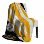 pittsburgh steelers brushstrokes gold white blanket top rated