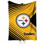pittsburgh steelers diagonal stripes gold blanket best selling