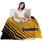pittsburgh steelers diagonal stripes gold blanket latest model