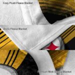 pittsburgh steelers diagonal stripes gold blanket premium grade