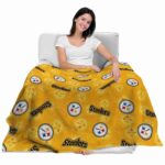 pittsburgh steelers diehard fans gold blanket best selling