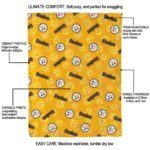 pittsburgh steelers diehard fans gold blanket best selling