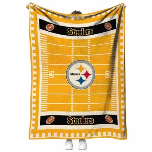 pittsburgh steelers football field gold blanket best selling
