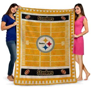pittsburgh steelers football field gold blanket fashion forward