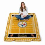 pittsburgh steelers football field gold blanket high quality
