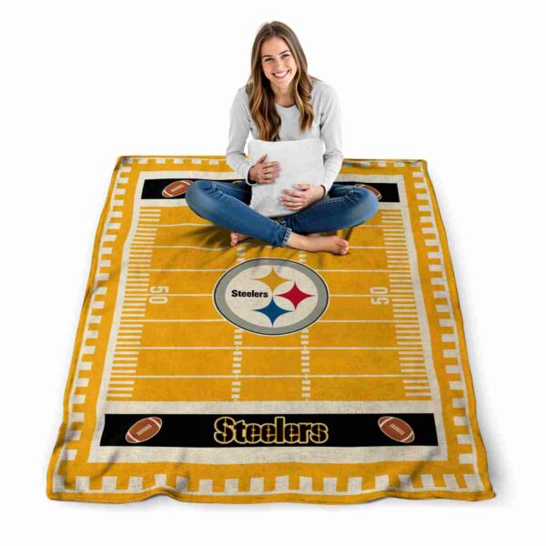 pittsburgh steelers football field gold blanket high quality