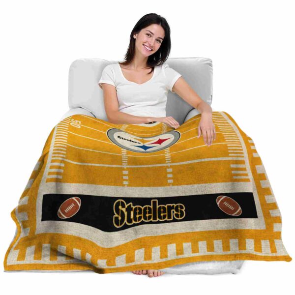 pittsburgh steelers football field gold blanket latest model