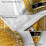 pittsburgh steelers football field gold blanket premium grade