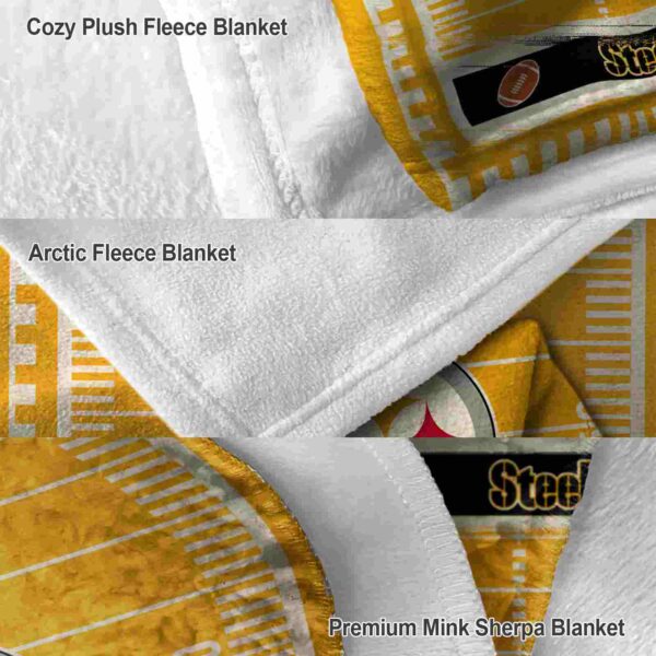 pittsburgh steelers football field gold blanket premium grade