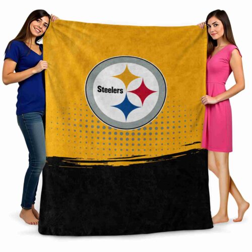 pittsburgh steelers gradient dots gold blanket fashion forward