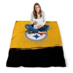 pittsburgh steelers gradient dots gold blanket high quality