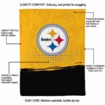 pittsburgh steelers gradient dots gold blanket new arrival