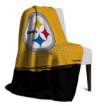 pittsburgh steelers gradient dots gold blanket top rated