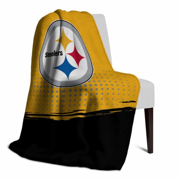 pittsburgh steelers gradient dots gold blanket top rated