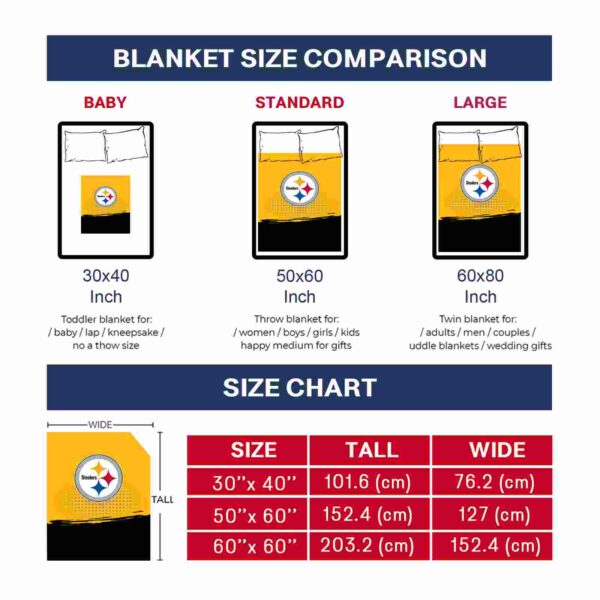 pittsburgh steelers gradient dots gold blanket trendy