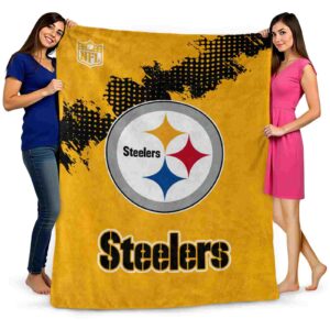 pittsburgh steelers grunge texture gold blanket fashion forward