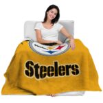 pittsburgh steelers grunge texture gold blanket latest model