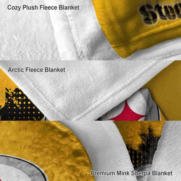 pittsburgh steelers grunge texture gold blanket premium grade