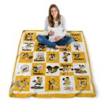 pittsburgh steelers mickey minnie gold white blanket high quality