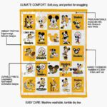 pittsburgh steelers mickey minnie gold white blanket new arrival