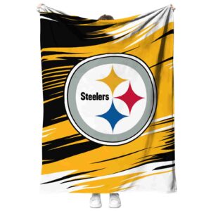 pittsburgh steelers paint streaks gold white blanket best selling