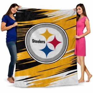 pittsburgh steelers paint streaks gold white blanket fashion forward