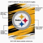 pittsburgh steelers paint streaks gold white blanket new arrival