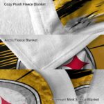 pittsburgh steelers paint streaks gold white blanket premium grade