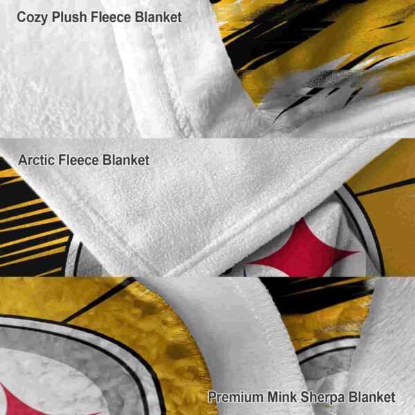 pittsburgh steelers paint streaks gold white blanket premium grade