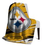 pittsburgh steelers paint streaks gold white blanket top rated