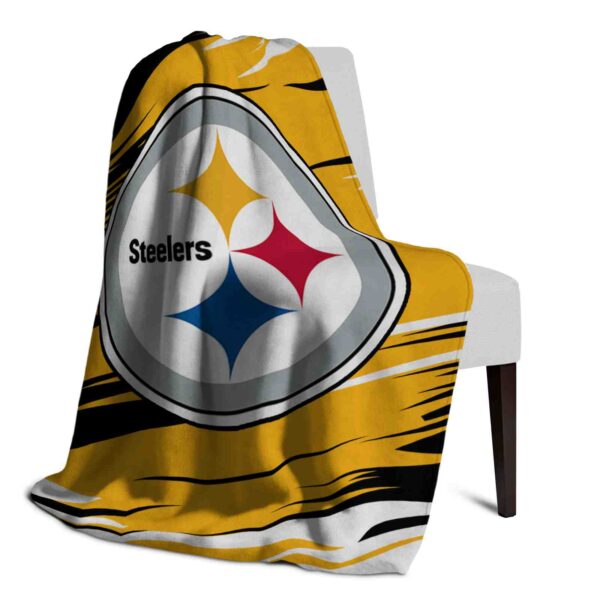 pittsburgh steelers paint streaks gold white blanket top rated
