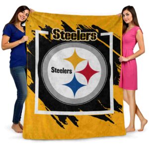 pittsburgh steelers splatter effect gold blanket fashion forward