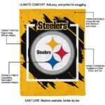 pittsburgh steelers splatter effect gold blanket new arrival