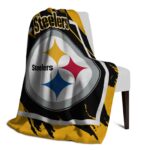pittsburgh steelers splatter effect gold blanket top rated