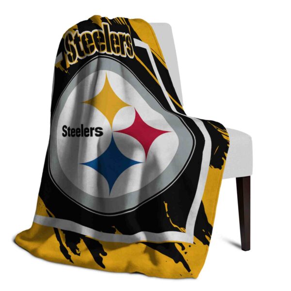 pittsburgh steelers splatter effect gold blanket top rated