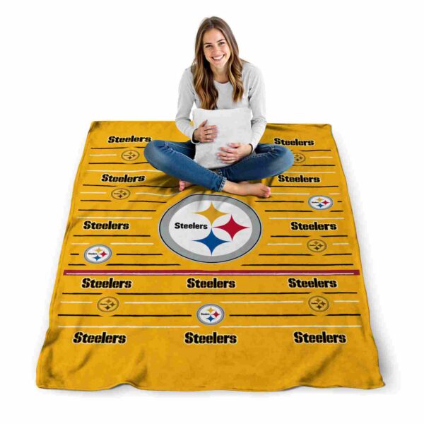 pittsburgh steelers striped pattern gold blanket high quality