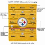 pittsburgh steelers striped pattern gold blanket new arrival