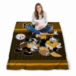 pittsburgh steelers three musketeers gold blanket high quality