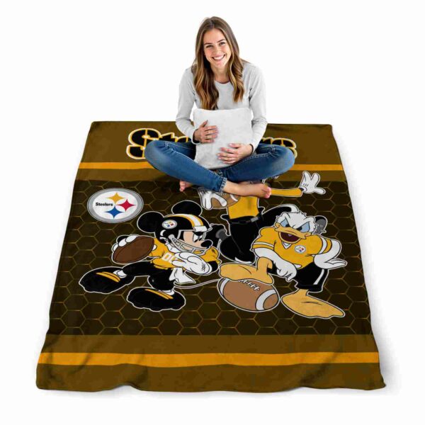 pittsburgh steelers three musketeers gold blanket high quality
