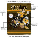 pittsburgh steelers three musketeers gold blanket new arrival